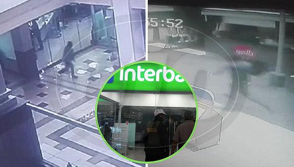 Imágenes impactantes del asalto a banco Interbank dentro de centro comercial (VIDEOS)