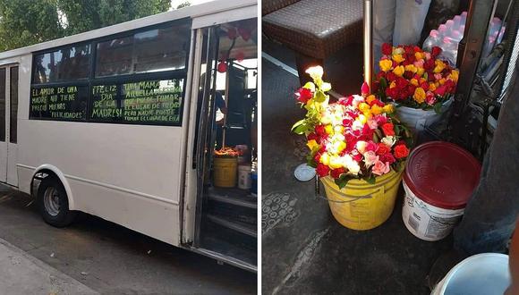 Día de la Madre: conductor de bus sorprende a mamitas con rosas (FOTOS)
