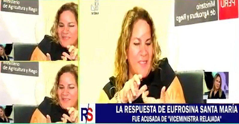 ¿Qué pasó? Exviceministra Eufrosina Santa María casi se desmaya al revelar esto