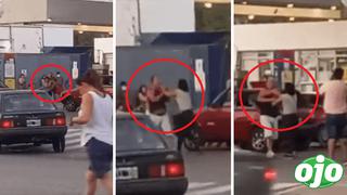 Mujer enfrenta a su pareja por supuesta infidelidad e intenta agarrarlo a golpes | VIDEO