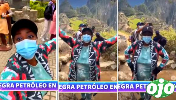 La 'Negra Petróleo conoce Machu Picchu. Foto: (Captura/ATV).