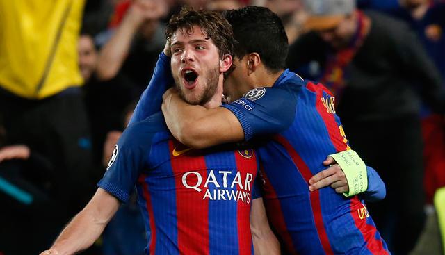 Sergi Roberto vs. PSG. Temporada 2016-17. (Foto: AFP)