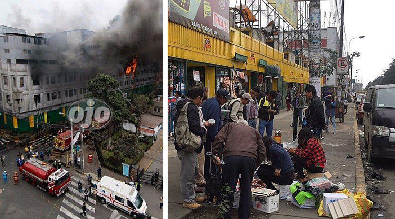 Incendio en Las Malvinas: ambulantes regresan a la galería Nicolini (VIDEO)