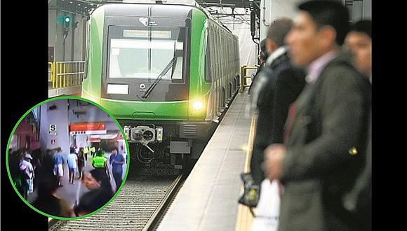 ​Señor cae a riel del Metro de Lima y causa pánico entre pasajeros (FOTOS y VÍDEO)