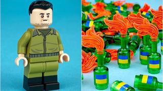 Ucrania: con figuras de lego de Zelenski y bombas molotov recaudan fondos para refugiados