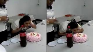 Facebook: Amigas se pasan de la raya cuando se acerca a comer torta (VIDEO)