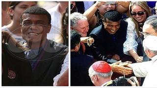 Teófilo 'El Nene' Cubillas logró apretón de manos con el papa Francisco (FOTOS)