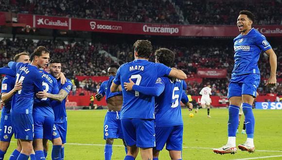 Getafe celebra una goleada que destruyó al Sevilla en su casa.