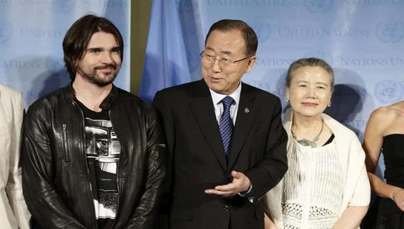 Juanes cantó nueva canción en la ONU 