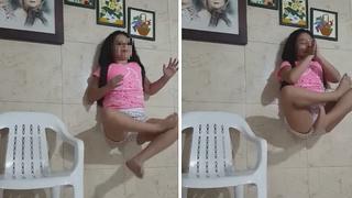 Niña se graba "levitando" pero su madre le arruina el truco (VIDEO)