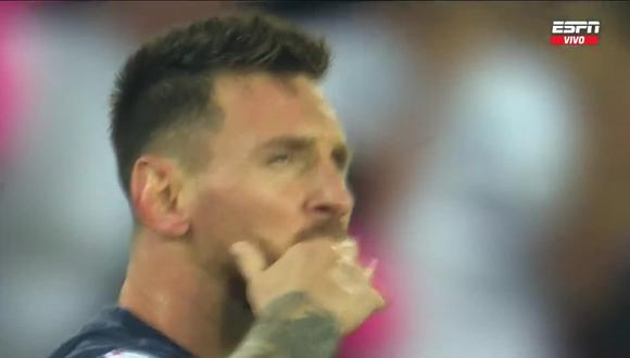 Golazo de Lionel Messi de tiro libre para el 1-0 de PSG vs. Niza. (Captura: ESPN)
