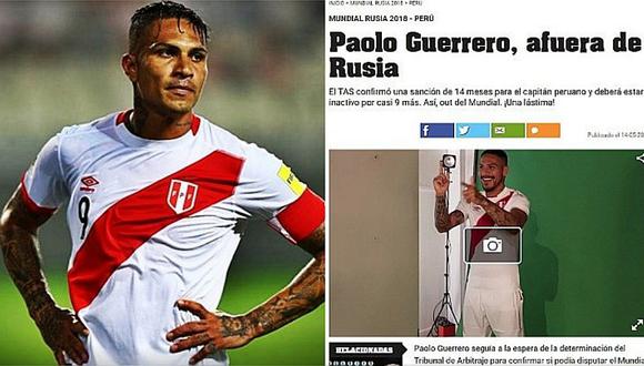  La prensa internacional hizo eco sobre la sanción a Paolo Guerrero (FOTOS)