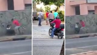 Agrede a puñetazos a una mujer, pero el 'karma' le juega una mala pasada (VIDEO)