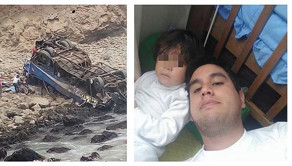 Padre y su hijito murieron abrazados en Pasamayo, según contó rescatista (FOTOS)