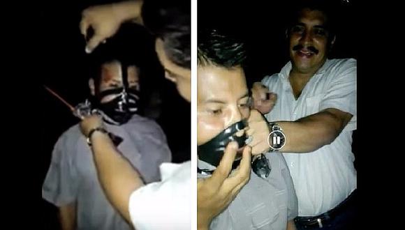 ​Alcalde tortura a joven poniéndole cintas adhesivas y excremento en la boca