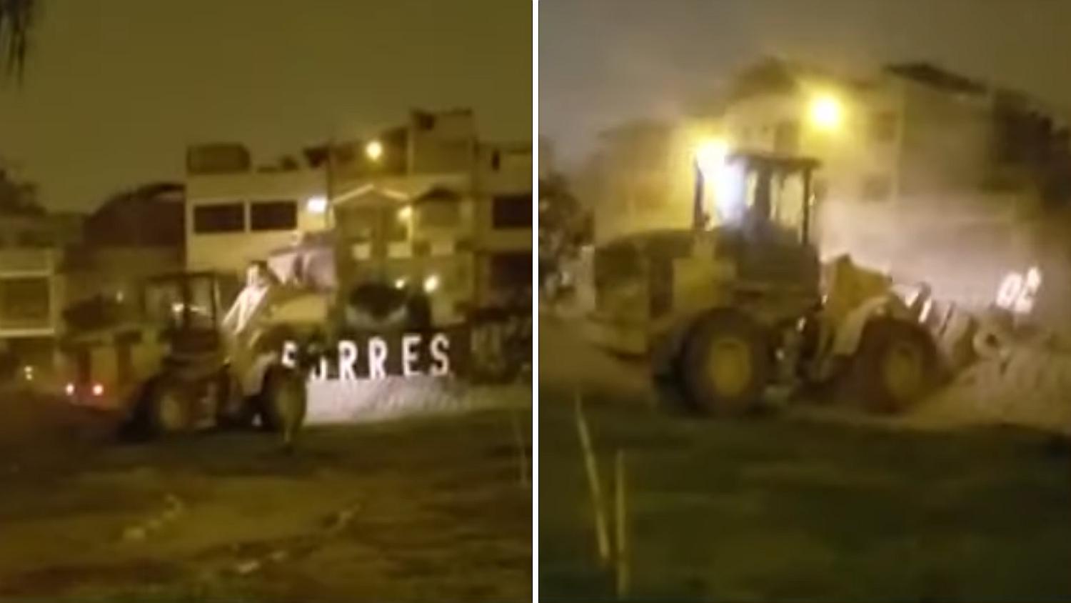 Destruyen letrero de bienvenida a San Martín de Porres tras enfrentamiento con Independencia│VIDEO
