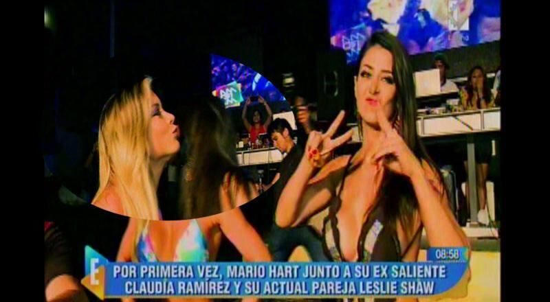 Leslie Shaw y Claudia Ramírez se dan besito en desfile pero... [VIDEO]   