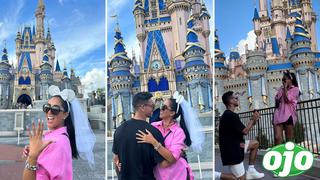 Melissa Paredes y Anthony Aranda se comprometieron en Disney tras un año de relación | FOTOS 