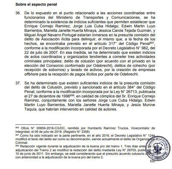 En las conclusiones sobre el Metro de Lima, la Comisión Lava Jato no incluyó la responsabilidad penal o constitucional de Alan García. (Congreso de la República)