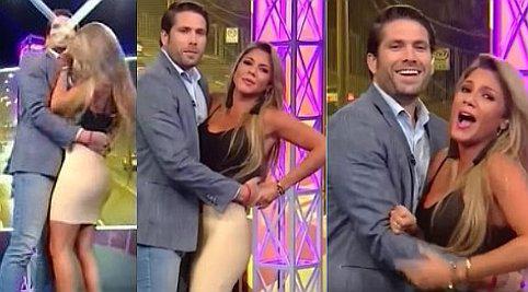 Paco Bazán se mostró muy cariñoso con Alexandra Hörler en pleno programa (VIDEO)