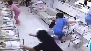 Así fue la rápida reacción de unas enfermeras neonatales durante un terremoto (VIDEO)