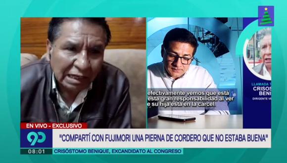 Crisóstomo Benique dio detalles de sus dos reuniones con Alberto Fujimori por su candidatura por Fuerza Popular. (Latina)
