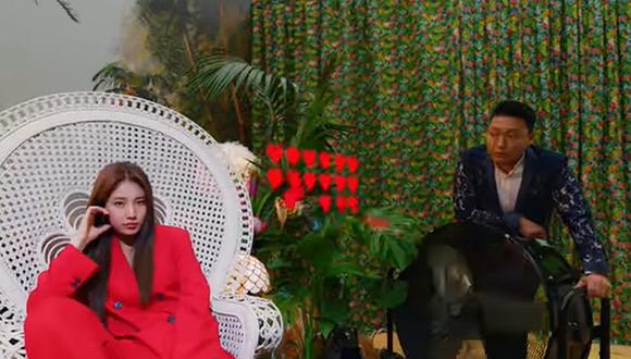 Este 3 de mayo fue el estreno oficial de 'Celeb' de PSY, co-protagonizado por Suzy. (Foto: captura officialpsy / YouTube)