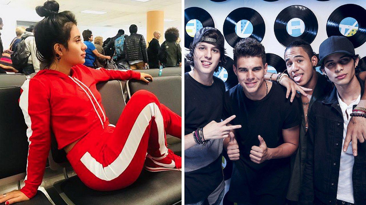 Thamara Gómez: Integrante de CNCO le dio un besito (VIDEO)