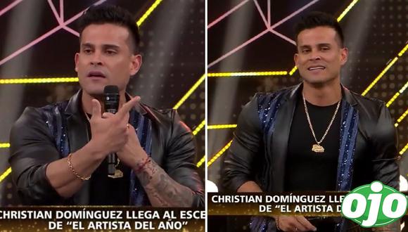 Christian Domínguez reapareció en ‘El artista del año’. Foto: (Captura/América TV),
