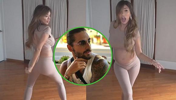 ​Maluma comparte vídeo de Paula Manzanal bailando sexy con sus 6 meses de embarazo