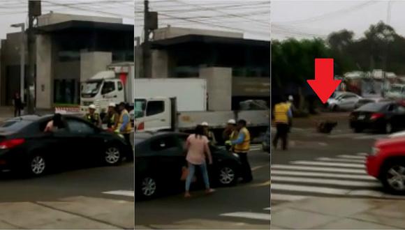 ​Chofer de conocida app de taxis arrolla sin piedad a policías (VIDEO)