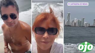 Magaly presume su espectacular paseo en yate por Cartagena de Indias junto a Alfredo Zambrano | VIDEO