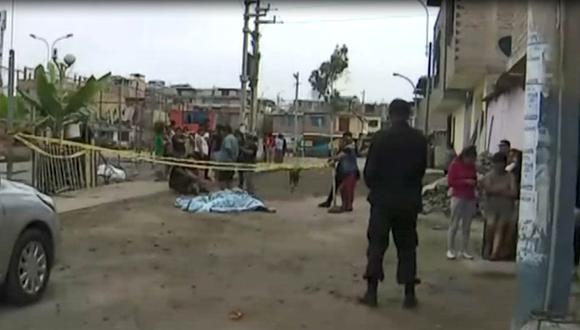 Un hombre muere tras una balacera registrada en la zona Los Portales de Pachacamac en Villa El Salvador. (Captura: América Noticias)