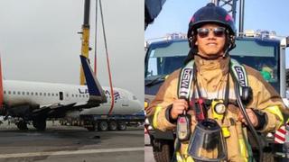 Cuál es el estado de salud del bombero herido en tragedia del aeropuerto Jorge Chávez