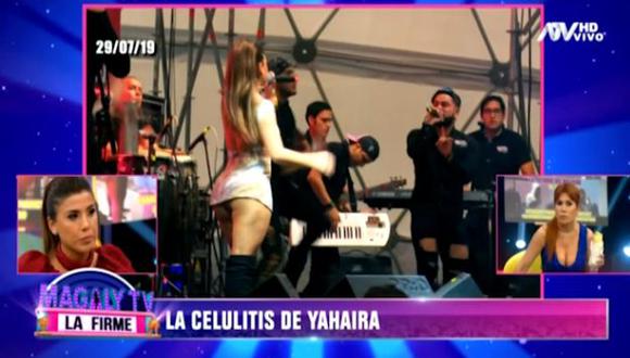 La cantante Yahaira Plasencia agregó que su público no está pendiente de las imperfecciones de su figura. (Captura de pantalla)