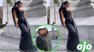 Magdyel Ugaz impacta con su hermoso vestido negro en la boda religiosa de Karen Schwarz y Ezio Oliva | VIDEO