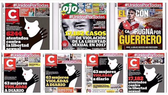 ​#unidosportodas: campaña contra la violencia aparece en las portadas de todo el país