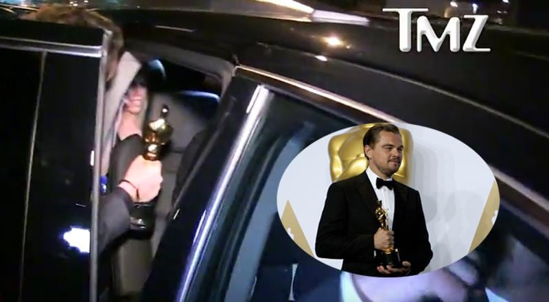 Leonardo DiCaprio se olvida su Oscar en restaurante, pero...[VIDEO]  