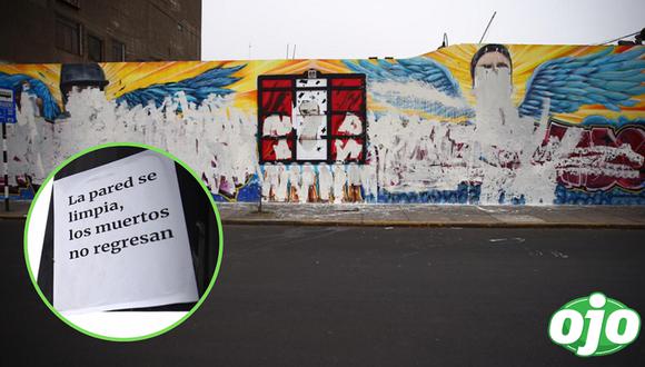Pintan de blanco sobre el recuerdo de Jack e inti de los graffiteros. Foto: HugoCurotto / @photo.gec