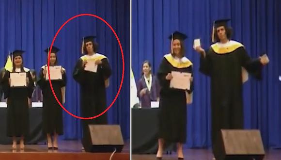 Video de egresado de la PUCP que rompe diploma en plena ceremonia de graduación se vuelve viral