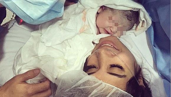 Melissa Paredes se mostró igual de regia dando a luz a su bebé (FOTO)