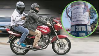 ​Víctima de robo de moto coloca afiche y le pide a ladrón que lo llame