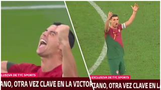 Cristiano Ronaldo estaba feliz por su supuesto gol y se enojó al ver que se lo quitaron | VIDEO