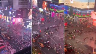 Impresionante video de multitud huyendo del Times Square tras confundir sonido de moto con tiroteo