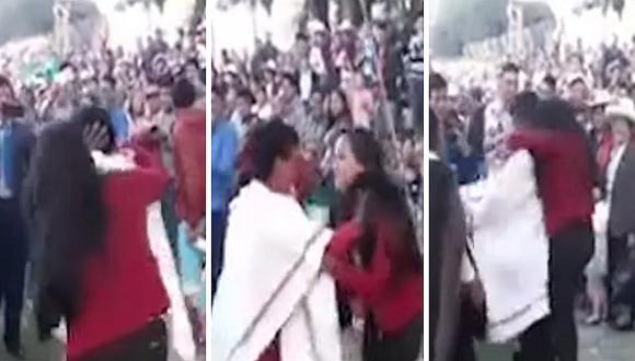 Mujer intenta besar a la fuerza a hombre en fiesta de San Juan en Cajamarca | VIDEO