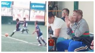 La emoción de Jefferson Farfán cuando su hijo menor metió gol con camiseta de Lanús
