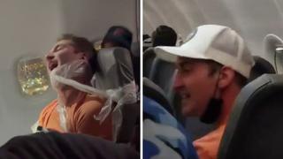 Hombre es amordazado con cinta adhesiva tras acosar a las azafatas y golpear a otros pasajeros