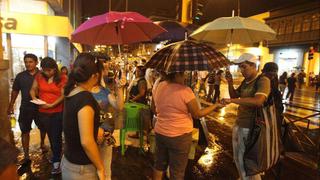 Reportan lluvia en Cañete, Lima Metropolitana y Callao a vísperas de año nuevo