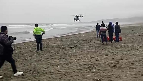 Sereno de Ventanilla, Eduardo Chumpitaz Carrera, sigue desaparecido tras intentar rescatar a un adolescente de 16 años que se ahogaba en el mar de la playa Costa Azul. (ViaTV  Perú)