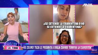 Magaly Medina "da con palo” a Tilsa Lozano por preguntar a tarotista si la cuarentena se extenderá | VIDEO  